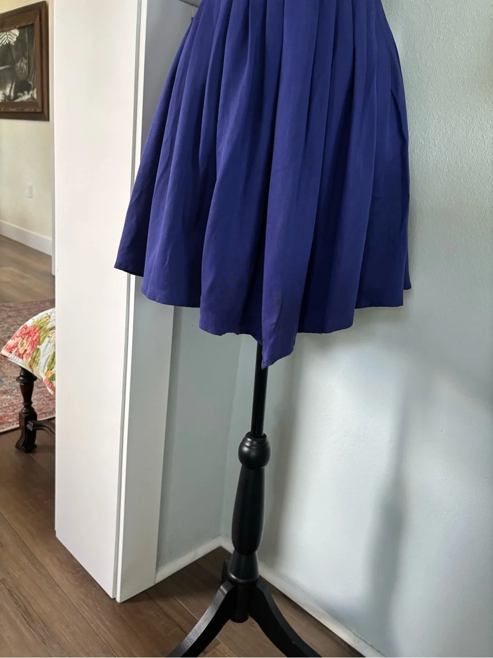 NBD Cobalt Navy Blue V-Neck Cross-Back Mini Dress small
